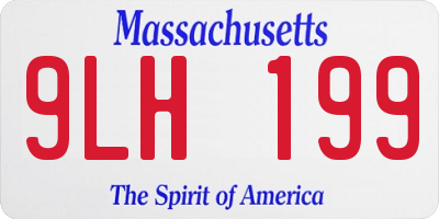 MA license plate 9LH199
