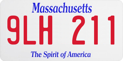 MA license plate 9LH211