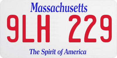 MA license plate 9LH229