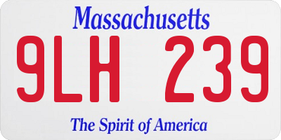 MA license plate 9LH239