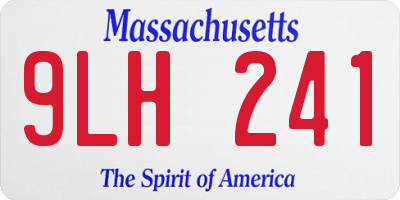 MA license plate 9LH241