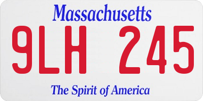 MA license plate 9LH245