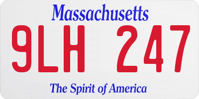 MA license plate 9LH247