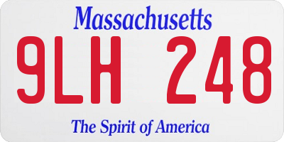 MA license plate 9LH248