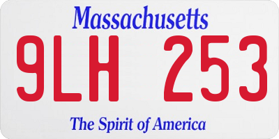 MA license plate 9LH253