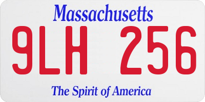MA license plate 9LH256