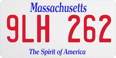MA license plate 9LH262