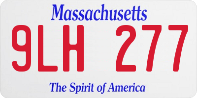 MA license plate 9LH277