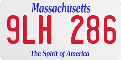 MA license plate 9LH286