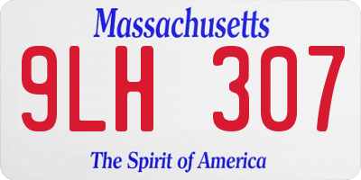 MA license plate 9LH307