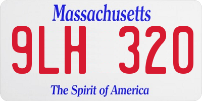 MA license plate 9LH320