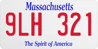 MA license plate 9LH321