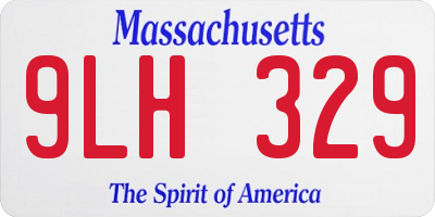 MA license plate 9LH329