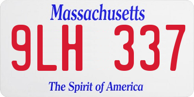 MA license plate 9LH337