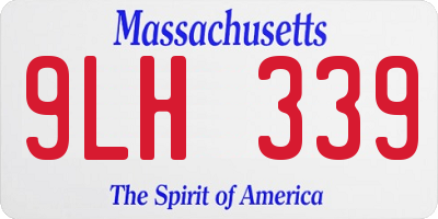 MA license plate 9LH339