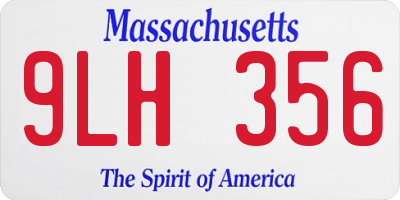 MA license plate 9LH356