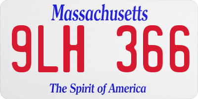 MA license plate 9LH366