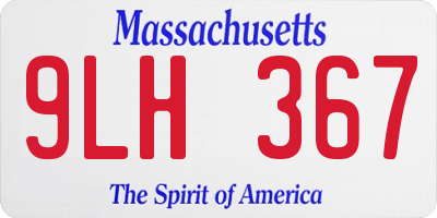 MA license plate 9LH367