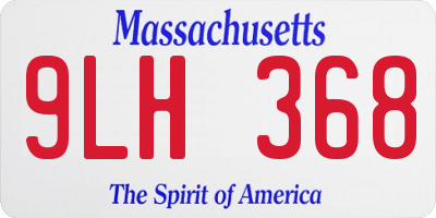 MA license plate 9LH368