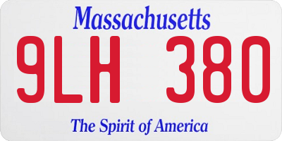 MA license plate 9LH380