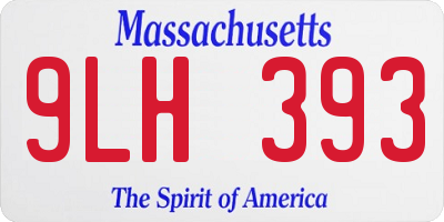 MA license plate 9LH393