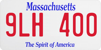 MA license plate 9LH400