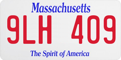 MA license plate 9LH409