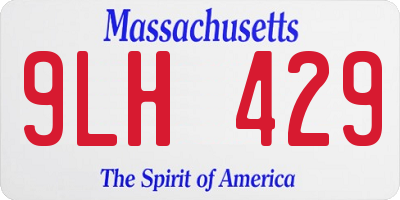 MA license plate 9LH429