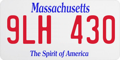 MA license plate 9LH430