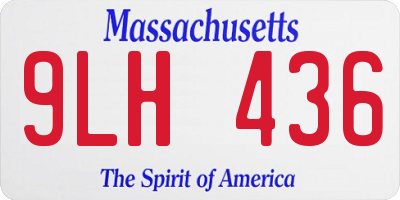 MA license plate 9LH436