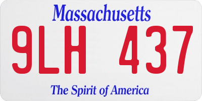 MA license plate 9LH437