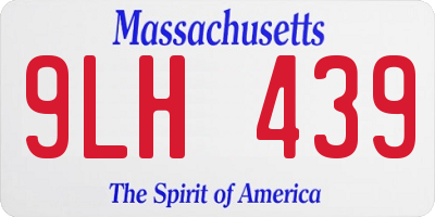 MA license plate 9LH439