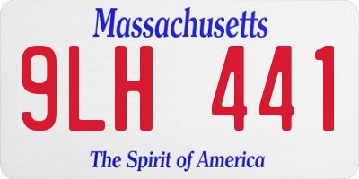 MA license plate 9LH441