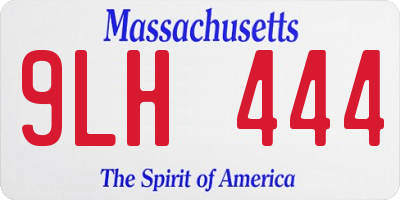 MA license plate 9LH444