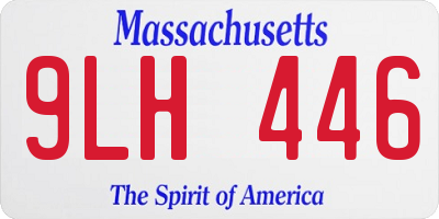 MA license plate 9LH446