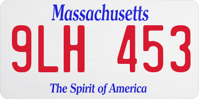 MA license plate 9LH453