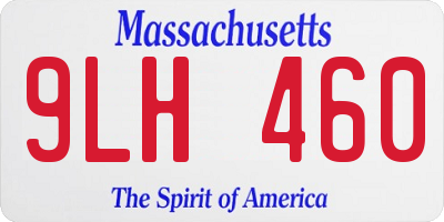 MA license plate 9LH460