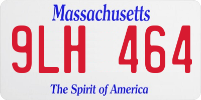 MA license plate 9LH464
