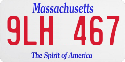 MA license plate 9LH467