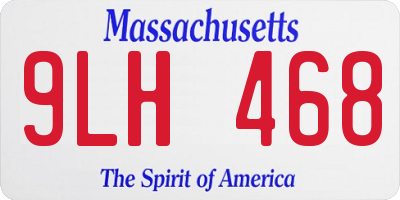 MA license plate 9LH468