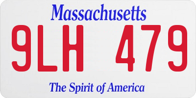 MA license plate 9LH479