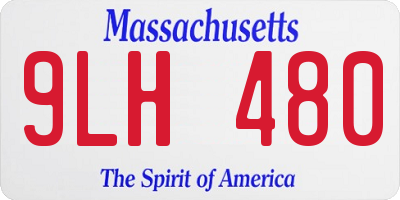 MA license plate 9LH480
