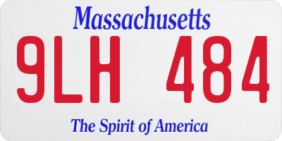 MA license plate 9LH484