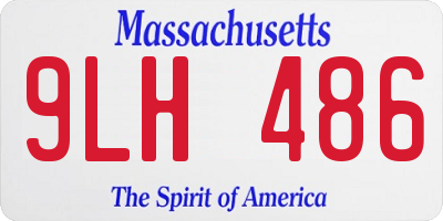 MA license plate 9LH486