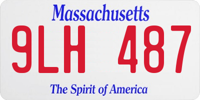 MA license plate 9LH487
