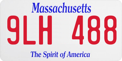 MA license plate 9LH488