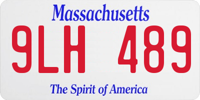 MA license plate 9LH489