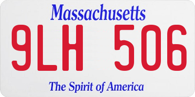 MA license plate 9LH506