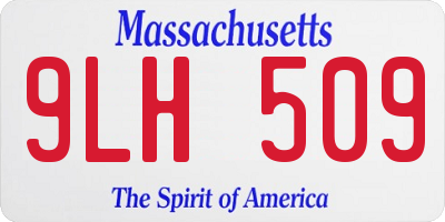 MA license plate 9LH509