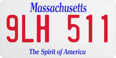MA license plate 9LH511